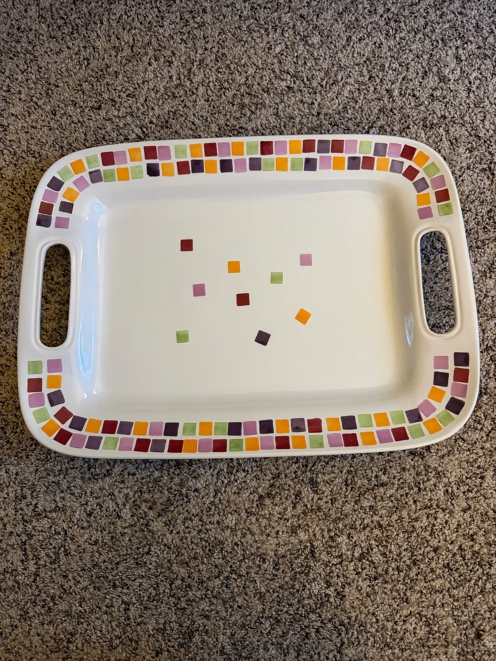 Pampered Chef Simple Additions Rectangular Tiles Collection Serving Platter
